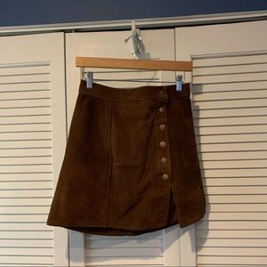 Brown Suede mini skirt